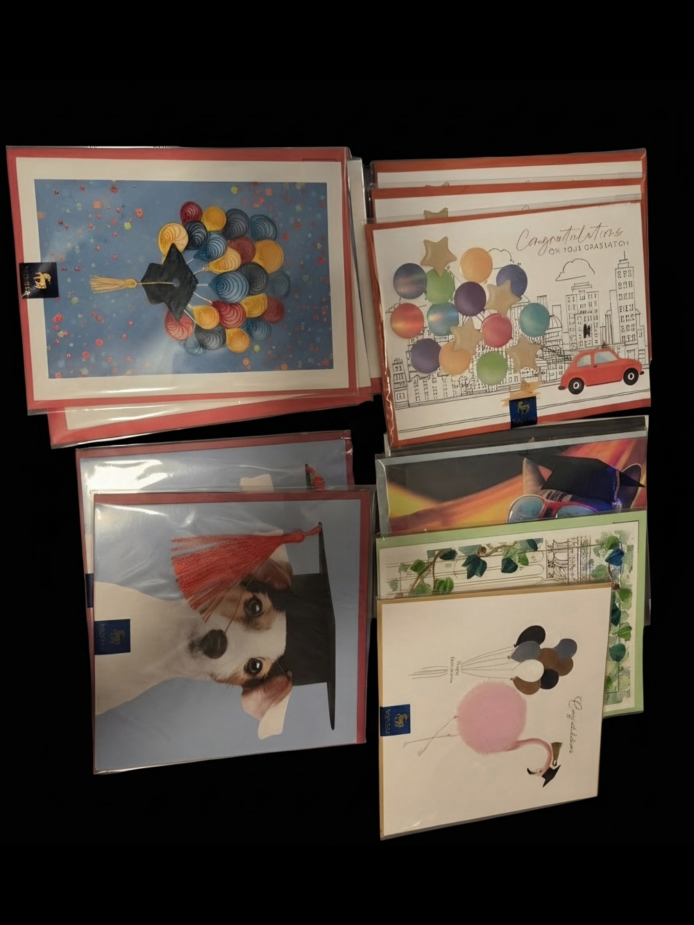 LOT OF 13 NIQUEA.D Luxury Hand-Decorated Graduation Cards NWT